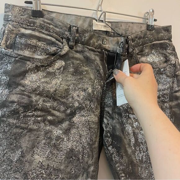 Faith Connexion Grey metallic jeans in size 29 - Picture 7 of 8